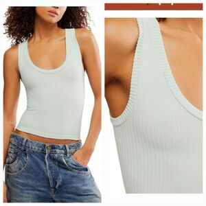 Free People Intimately FP Clean Slate Seamless Layering Tank Spun Sugar NWT